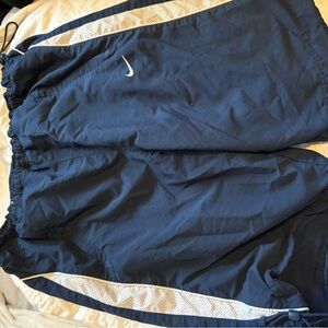 Nike Dark Blue Track Shorts with White Details